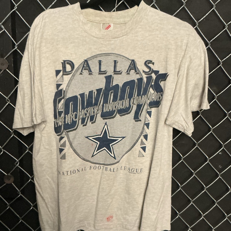 Jerzees Dallas Cowboys 1992 NFC Eastern Division Champions T-Shirt Gray