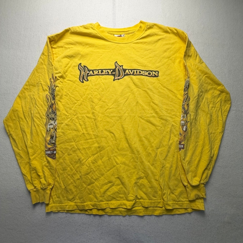 Harley-Davidson Long Sleeve Graphic T-Shirt Yellow