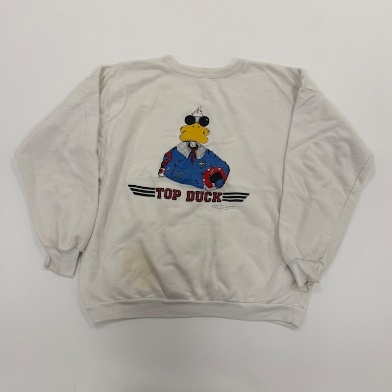 The Sitting Duck Corp Top Duck Sweatshirt White