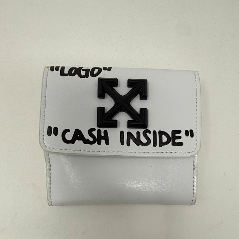 Off-White Jitney Quote Bifold Wallet White