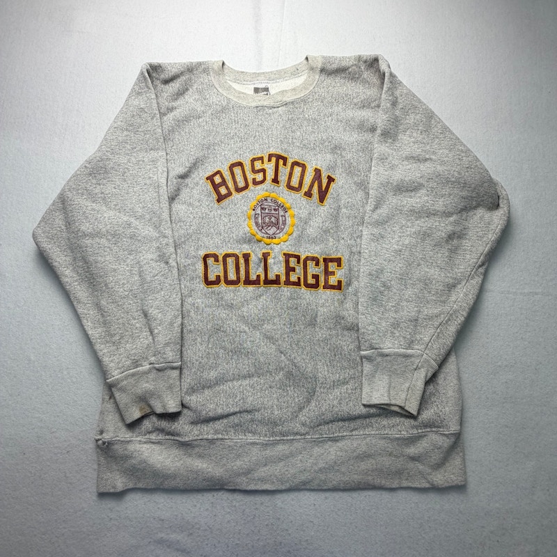 Hanes Boston College Crewneck Sweatshirt Gray