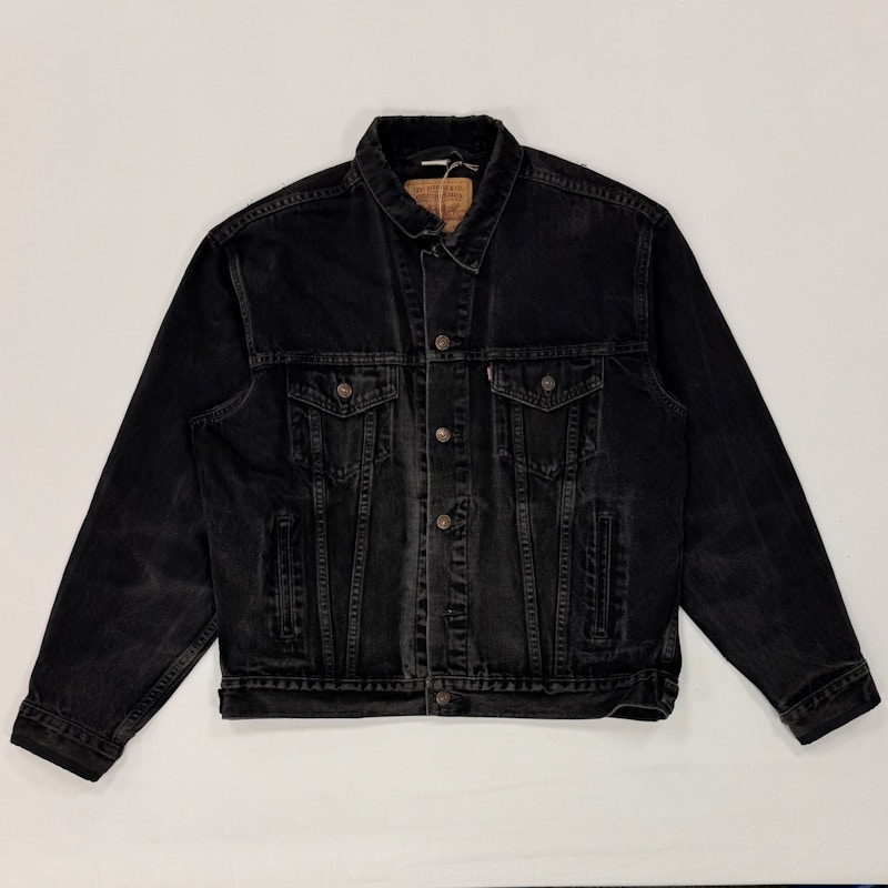 80s type III Denim Trucker Jacket Black