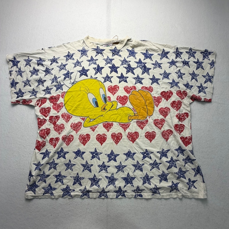 Tweety Bird All Over Print T-Shirt White