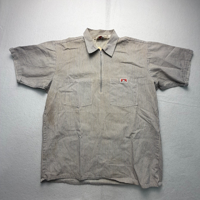 Ben Davis Half-Zip Hickory Stripe Shirt