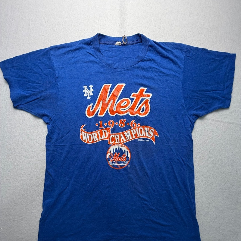 New York Mets 1986 World Champions T-Shirt Blue