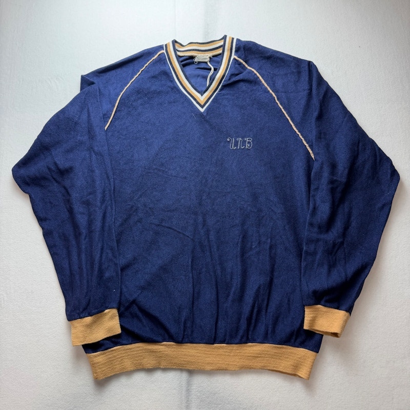 V-Neck Pullover Sweatshirt Navy