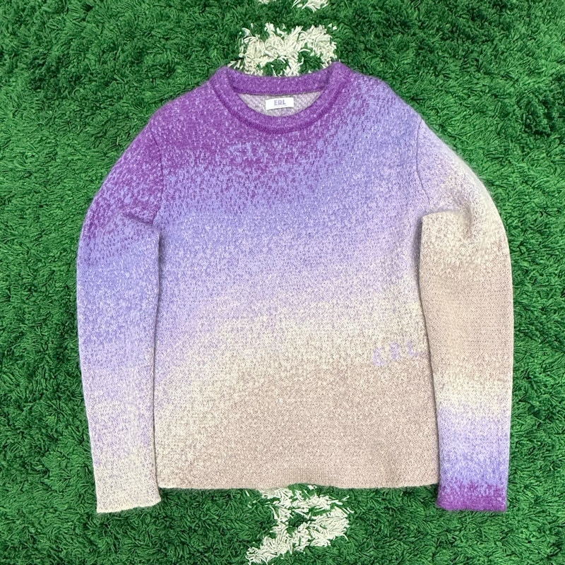 ERL Gradient Crew Neck Sweater Purple