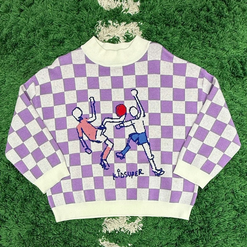 KidSuper Checkered Boxing Sweater