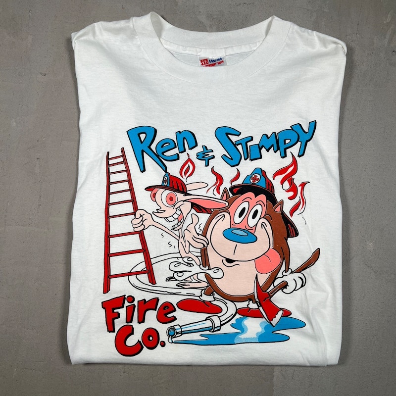 1990s Ren & Stimpy Nickelodeon Fire Co Tee 