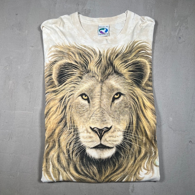 1994 Vintage Liquid Blue Lion AOP Tee