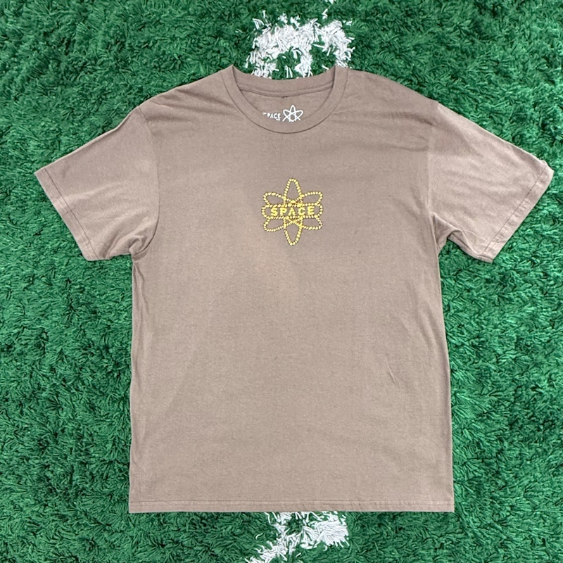 Space Village Atom Graphic T-Shirt Brown