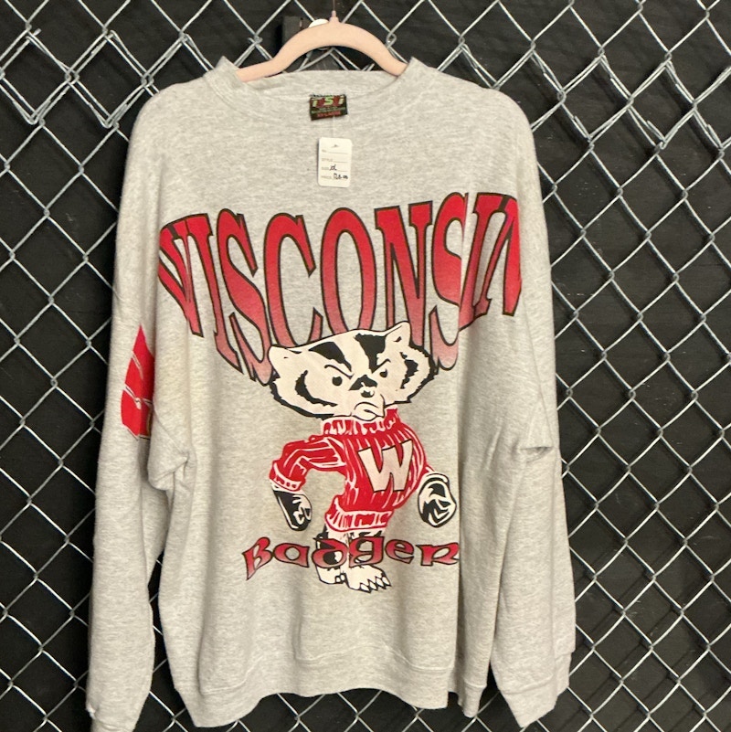 TSI Wisconsin Badgers Crewneck Sweatshirt Gray