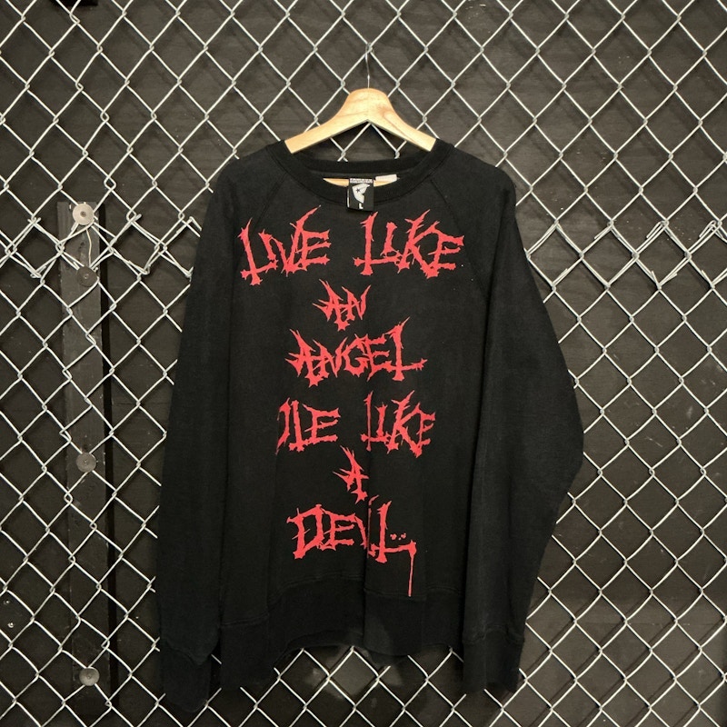 Famous Stars and Straps Live Like An Angel Die Like A Devil Sweatshirt Black