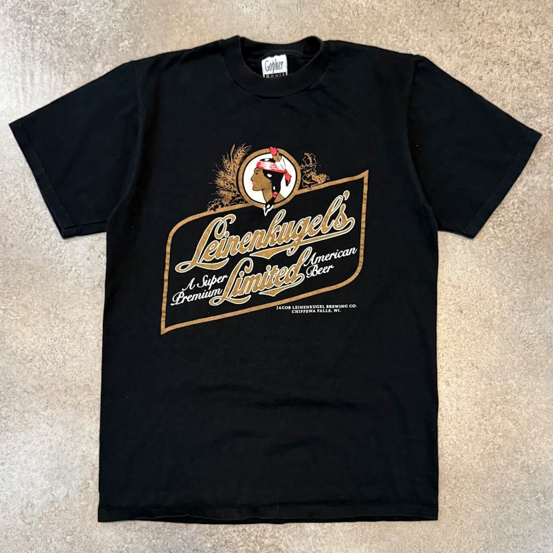 Vintage Leinenkugel's Limited Beer T-Shirt Black Brown