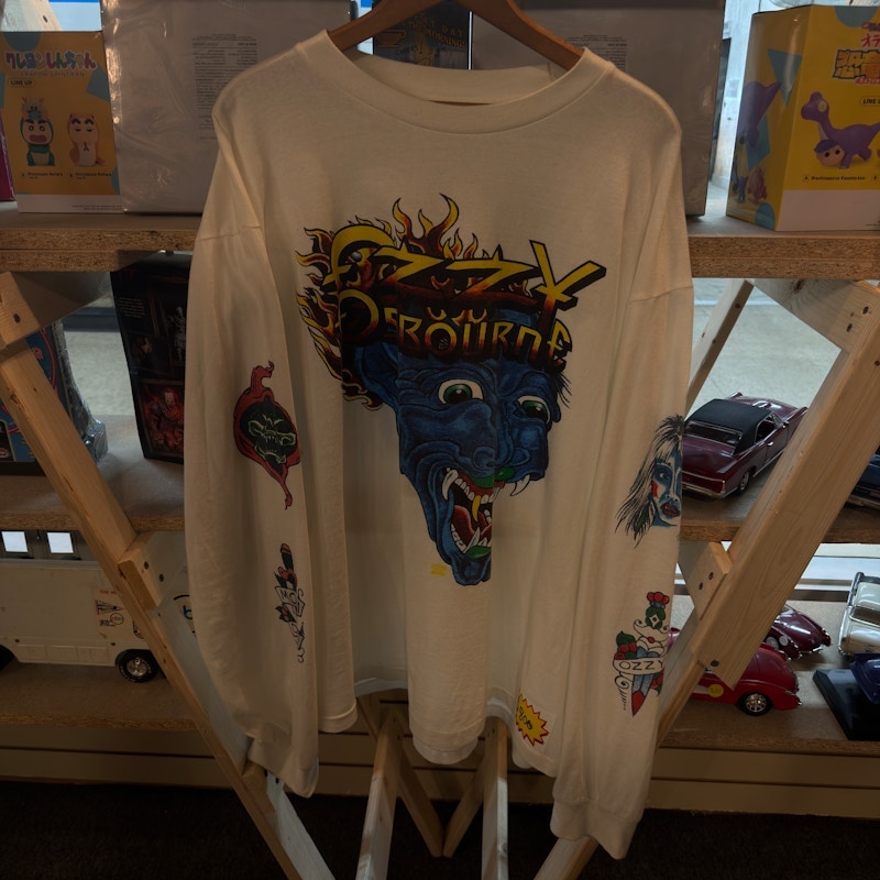Hanes 90’s Ozzy Osbourne Tattoo Long Sleeve Band T-Shirt 