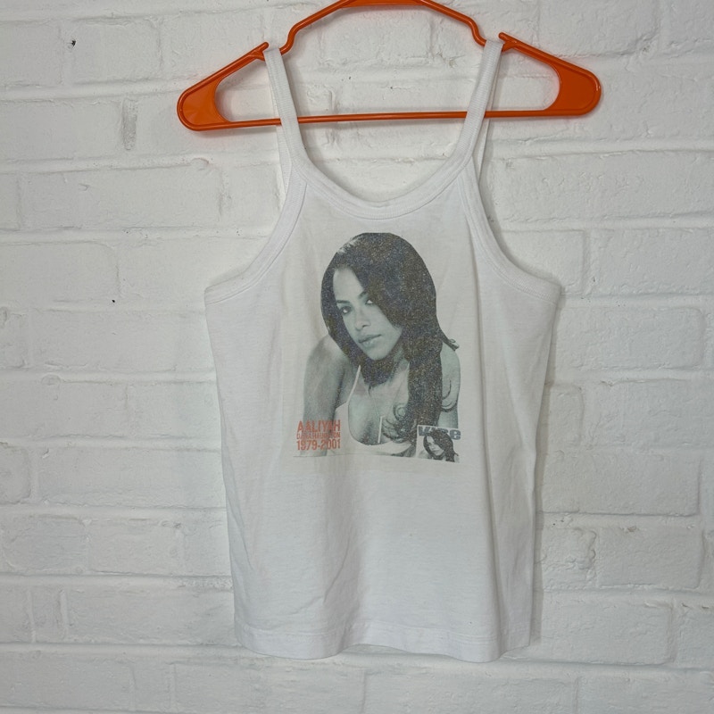 Flapdoodles Aaliyah Graphic Tank Top White