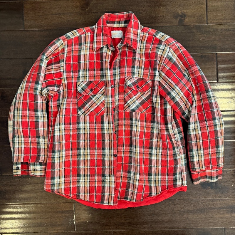 Vintage Sportking Quilted Flannel Shirt Red - Made in USA