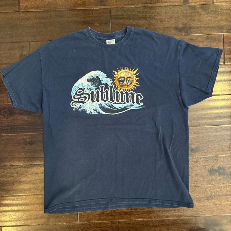 Sublime Sun/Wave Band Logo T-Shirt Navy