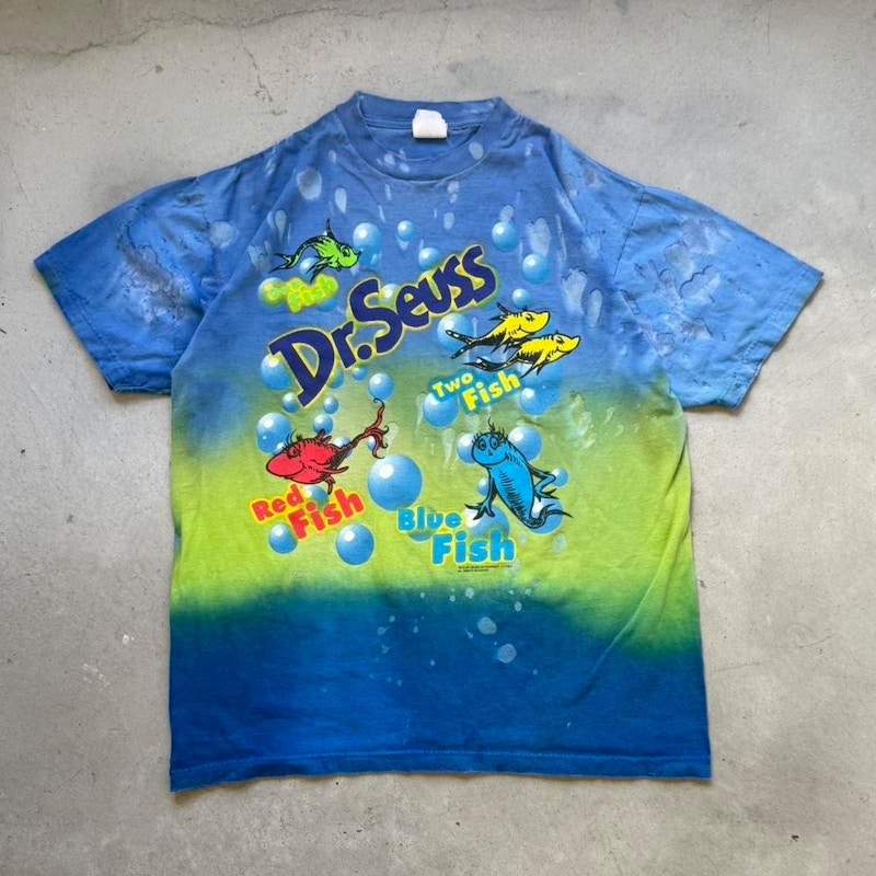Vintage Seuss Wear Dr. Seuss One Fish Two Fish Red Fish Blue Fish T-Shirt