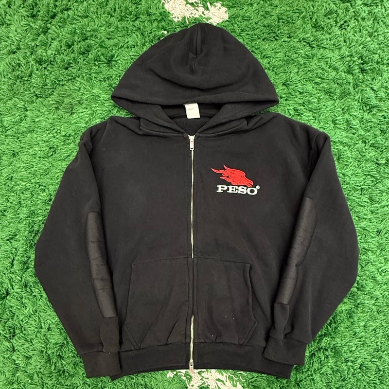 PESO Logo Raws Zip Hoodie Black