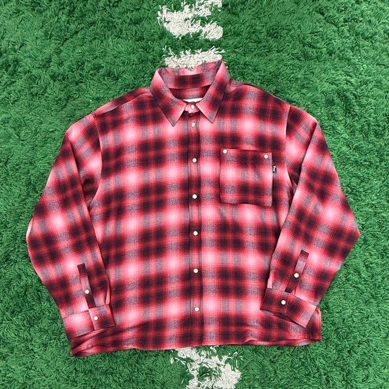 Peso Plaid Button-Down Shirt Red