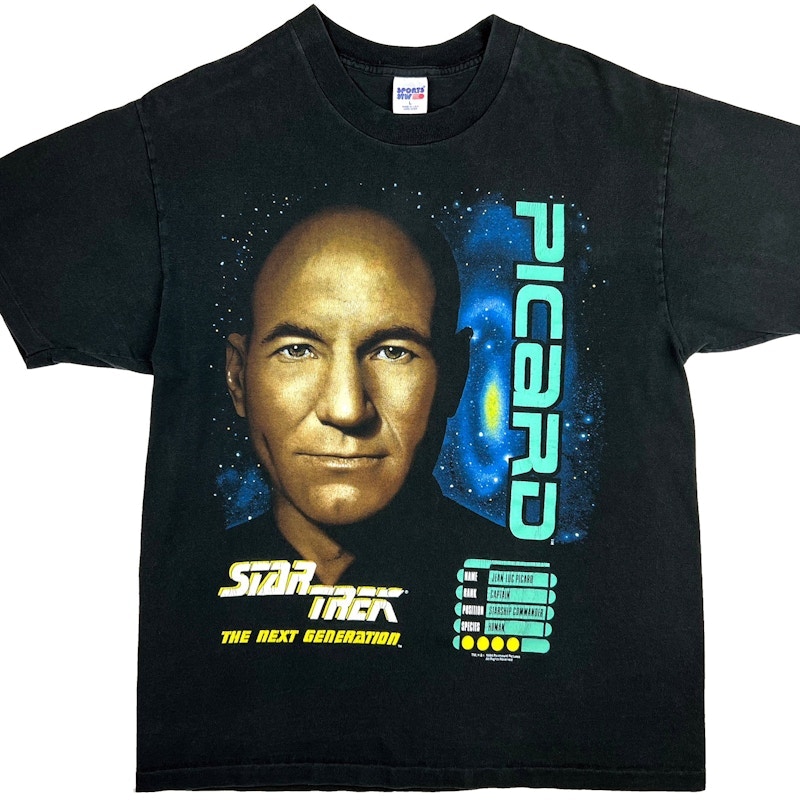 Vintage Star Trek 'The Next Generation' Jean Luc Picard T-Shirt