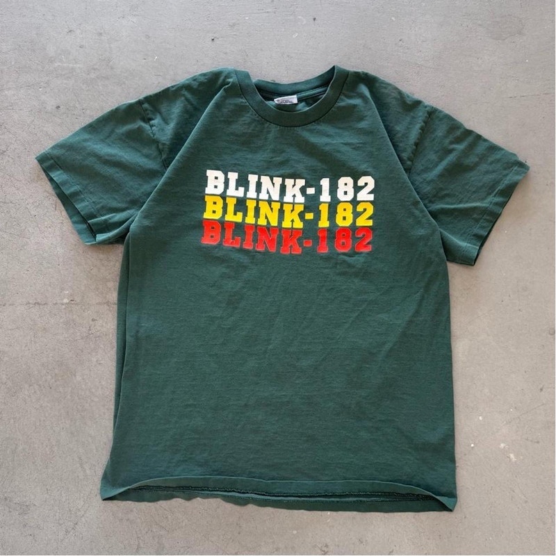 Vintage Blink-182 Logo Band T-Shirt Green