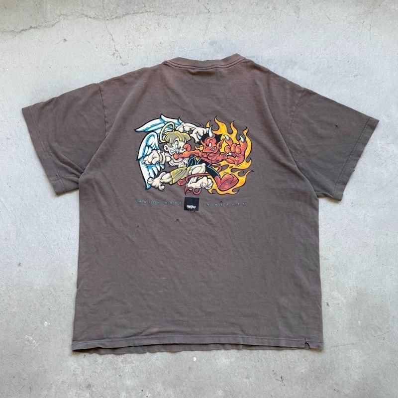 Vintage Mossimo Naughty Or Nice T-Shirt Brown
