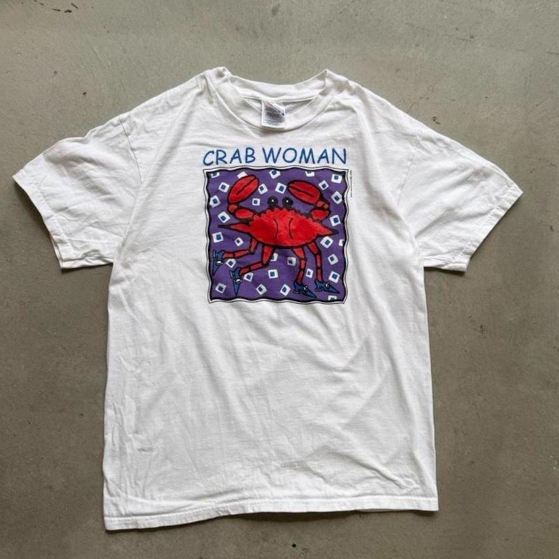 Hanes Vintage Crab Woman T-Shirt White