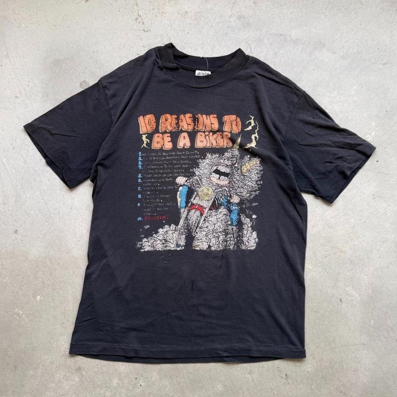 Vintage 10 Reasons To Be A Biker T-Shirt Black