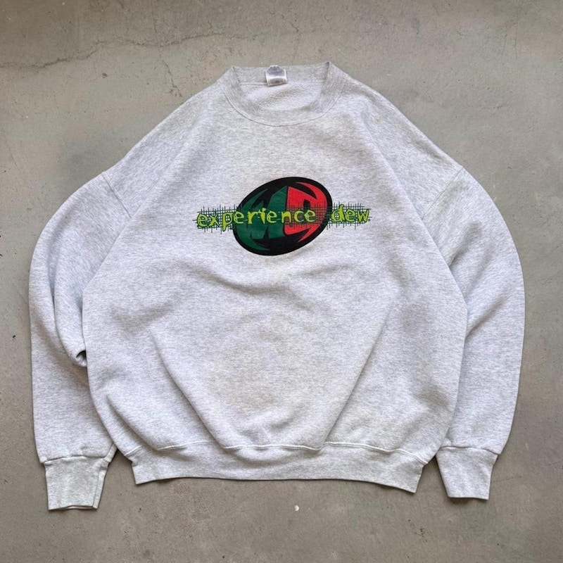 Vintage Mountain Dew Experience Dew Sweatshirt Grey