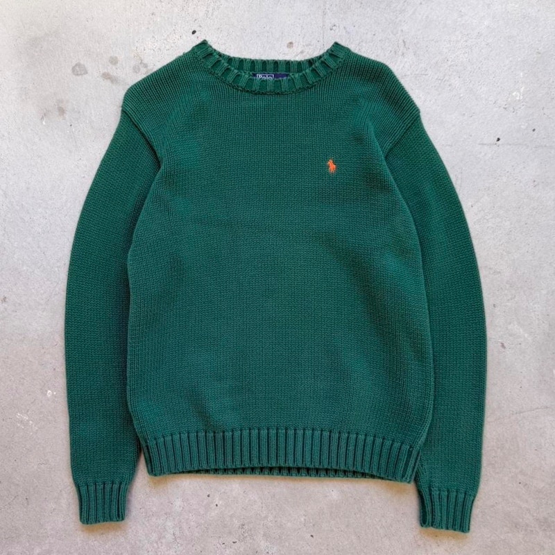 Vintage Polo by Ralph Lauren Cotton Crewneck Sweater Green