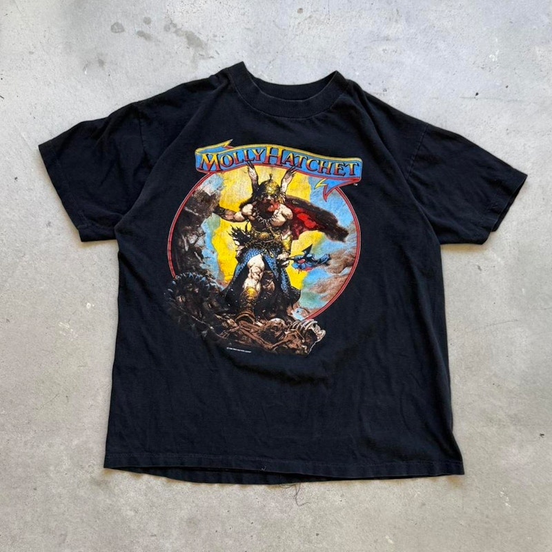 Vintage Molly Hatchet 1988 Hell Yeah T-Shirt Black