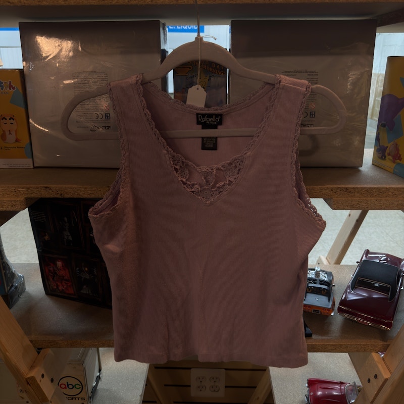Y2K Ribbed Tank Top Purple