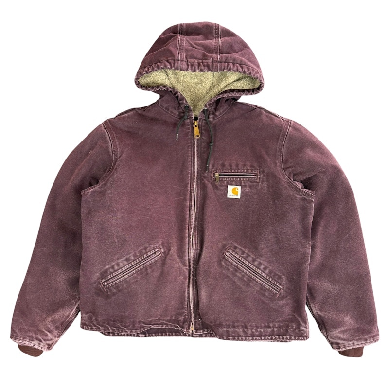 Carhartt Sherpa Lined Hooded Jacket Purple