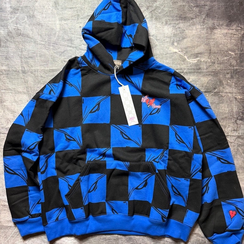 Anti Promo Checkerboard Hoodie Blue/Black