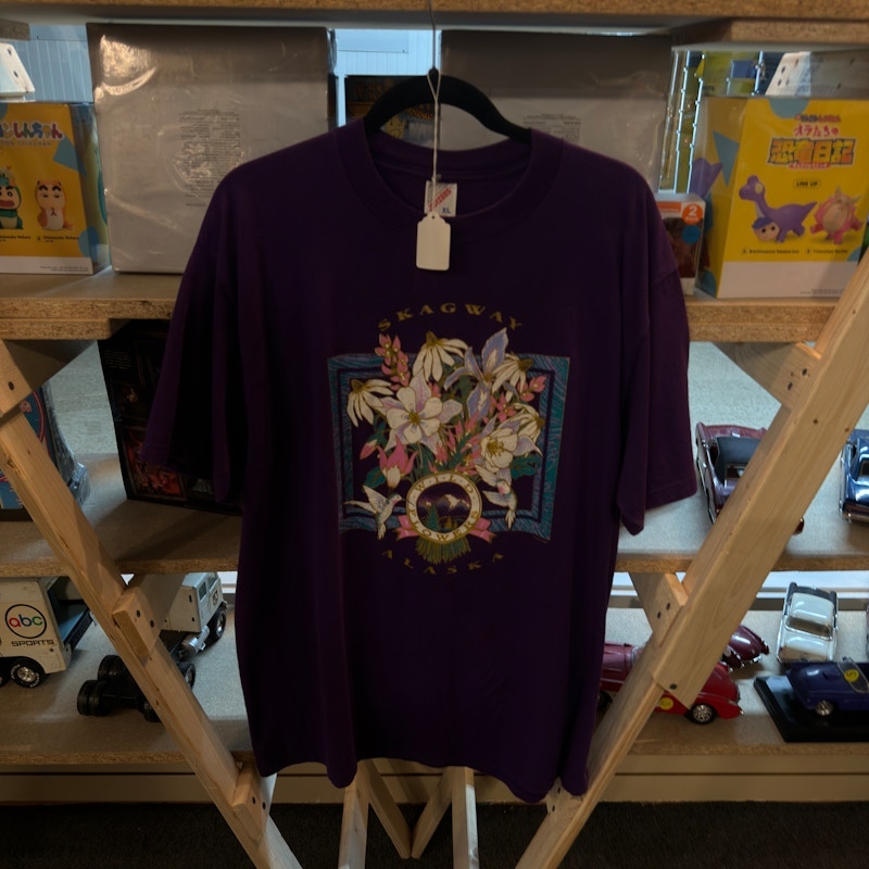 90s Alaska Wildflowers Destination T-Shirt 