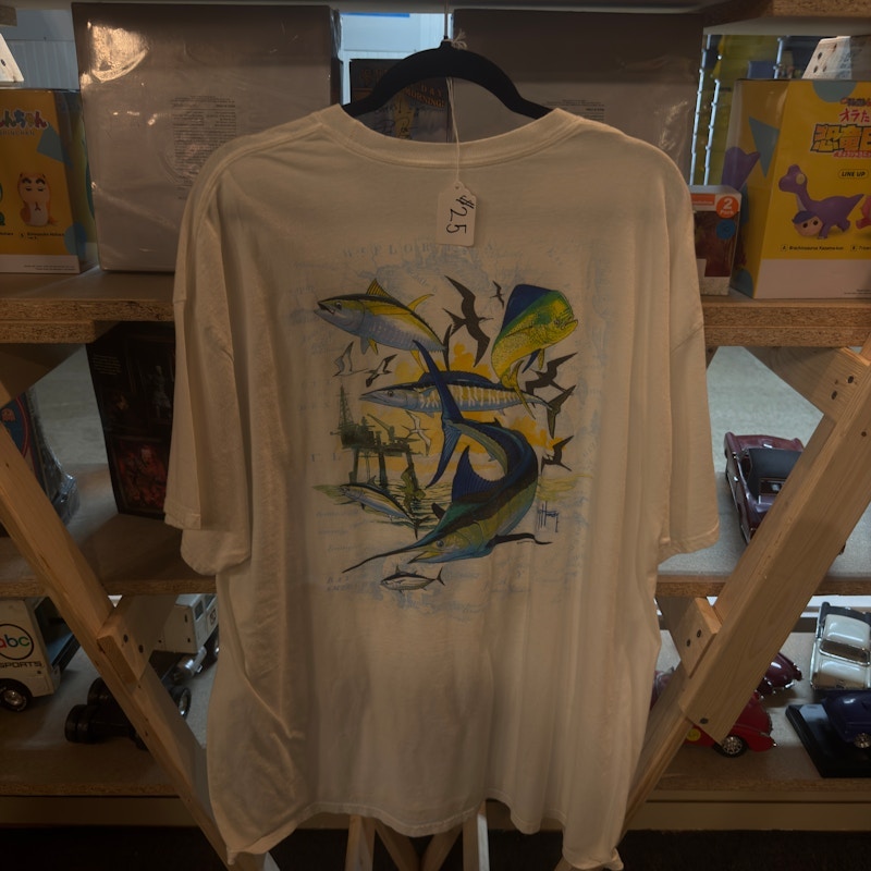 Y2K Guy Harvey Nature Graphic Pocket T-Shirt 