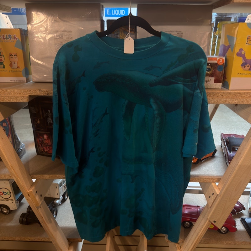 90’s Whale Graphic AOP Nature T-Shirt 