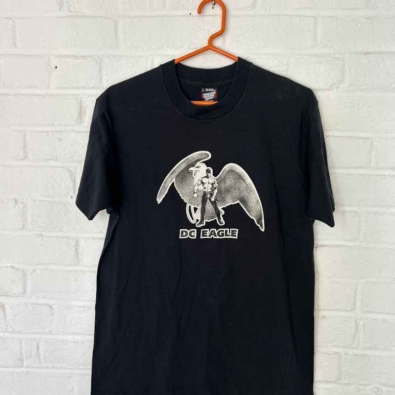 Vintage 90's DC Eagle Graphic T-Shirt Black