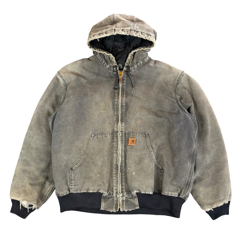 Carhartt Active Jacket Moss Green Faded Distressed