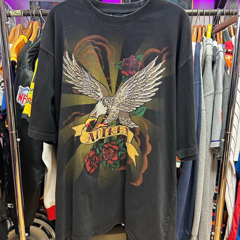 Avirex Eagle Rose Graphic T-Shirt Black