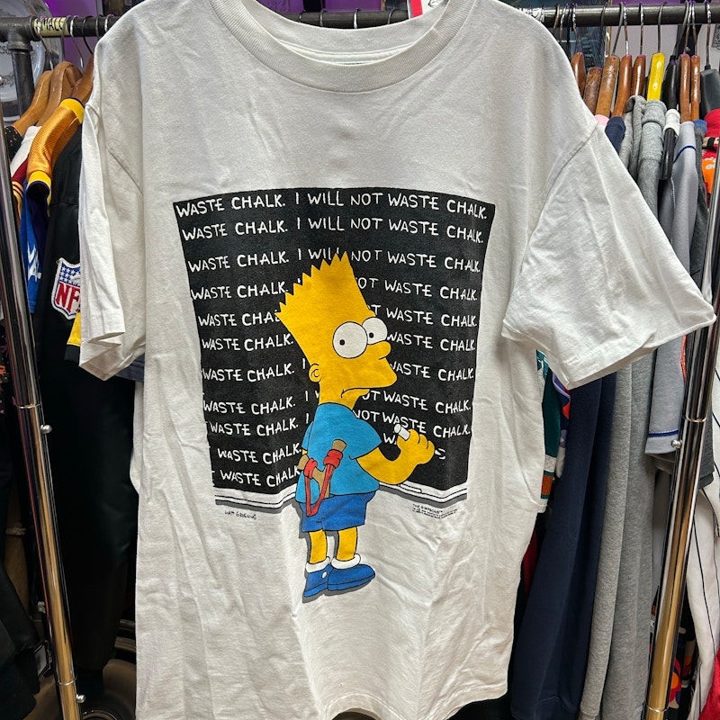 The Simpsons Bart Simpson Chalkboard T-Shirt White