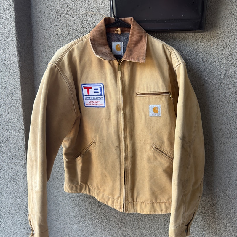 Carhartt Detroit Jacket Blanket-Lined Duck Canvas Chore Jacket Tan