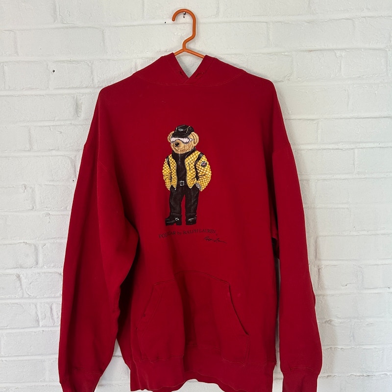 Polo Sport Polo Bear Hooded Sweatshirt Red