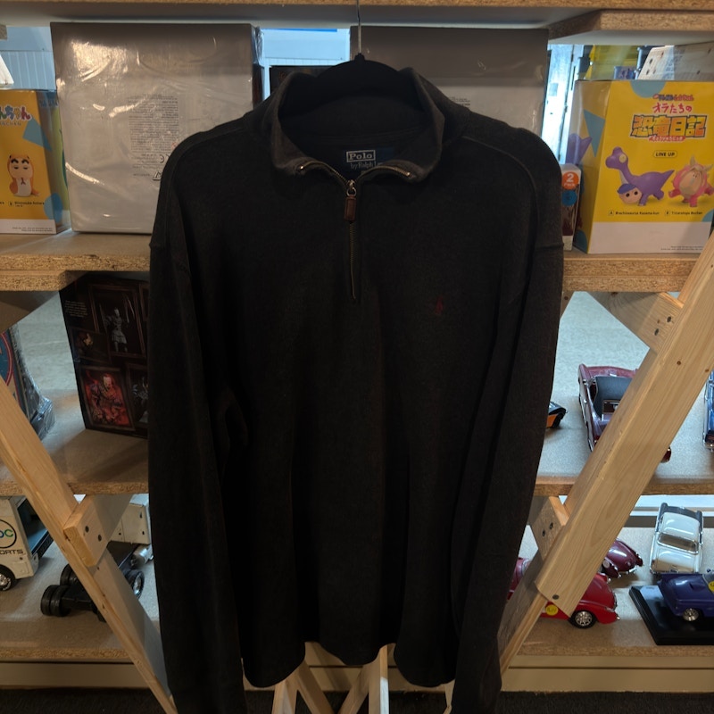 90’s Polo by Ralph Lauren Quarter Zip Pullover Sweater Black