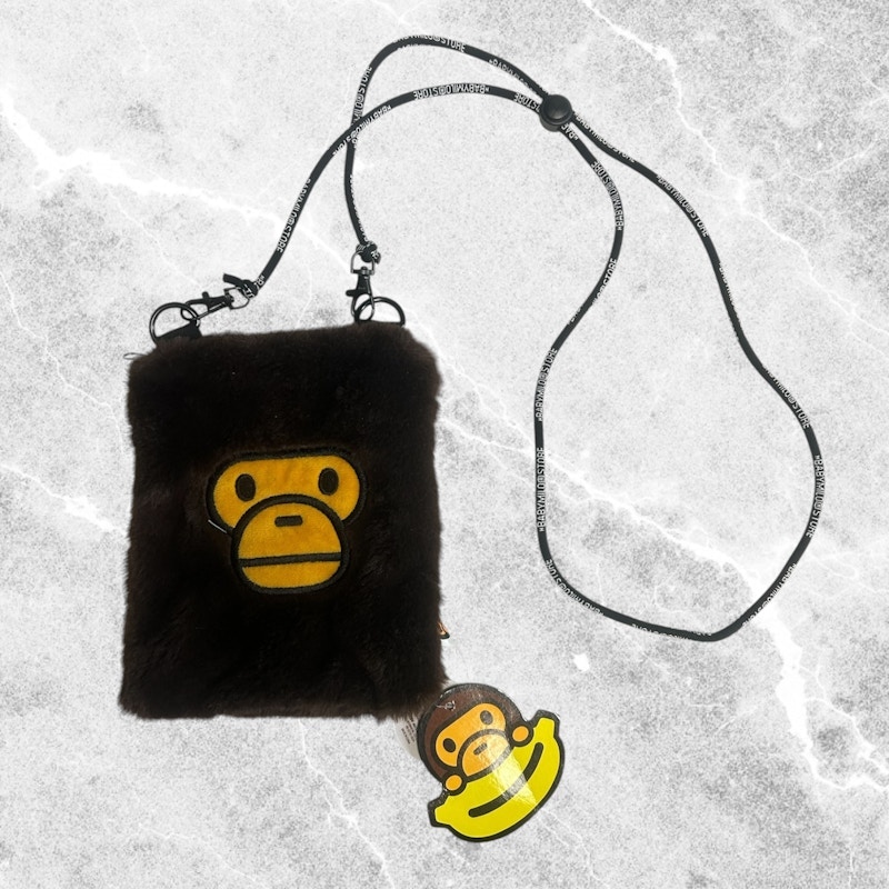 BABY MILO STORE Faux Fur Mobile Bag Brown