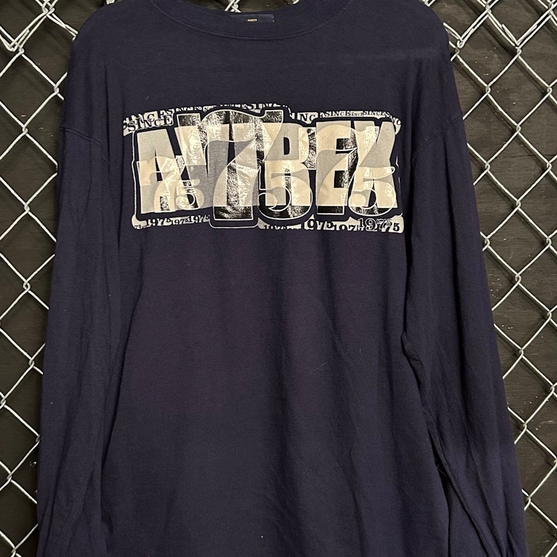 90’s Avirex Long Sleeve Graphic T-Shirt Navy