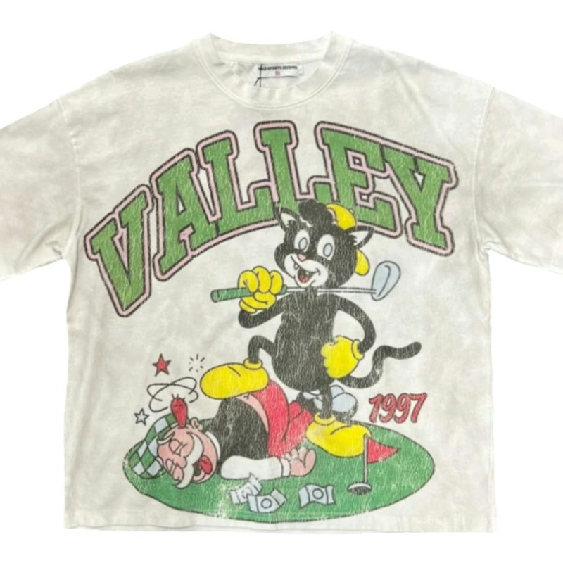 Vale Lives Black Cat White T-Shirt