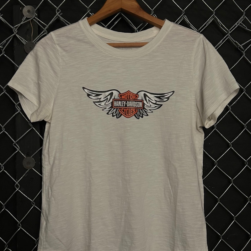 Old Navy Harley-Davidson Winged Logo Graphic T-Shirt White